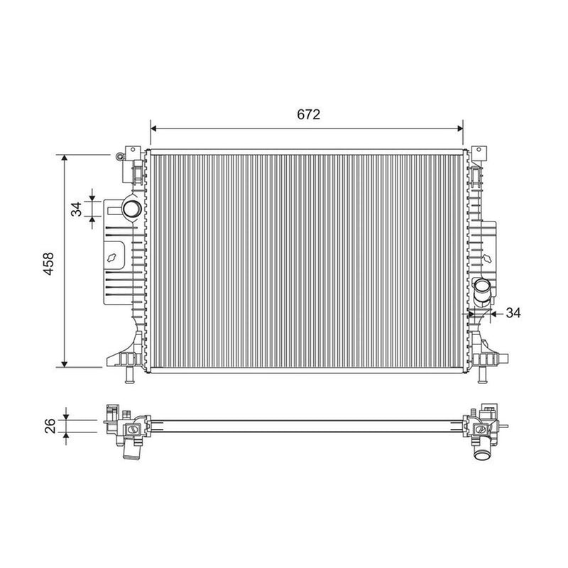 Valeo Engine Radiator 701364