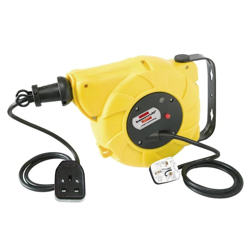 Brennenstuhl Auto Cable Reel 240V 13A 1-Socket 9+2m PVC Cable - 1241023300