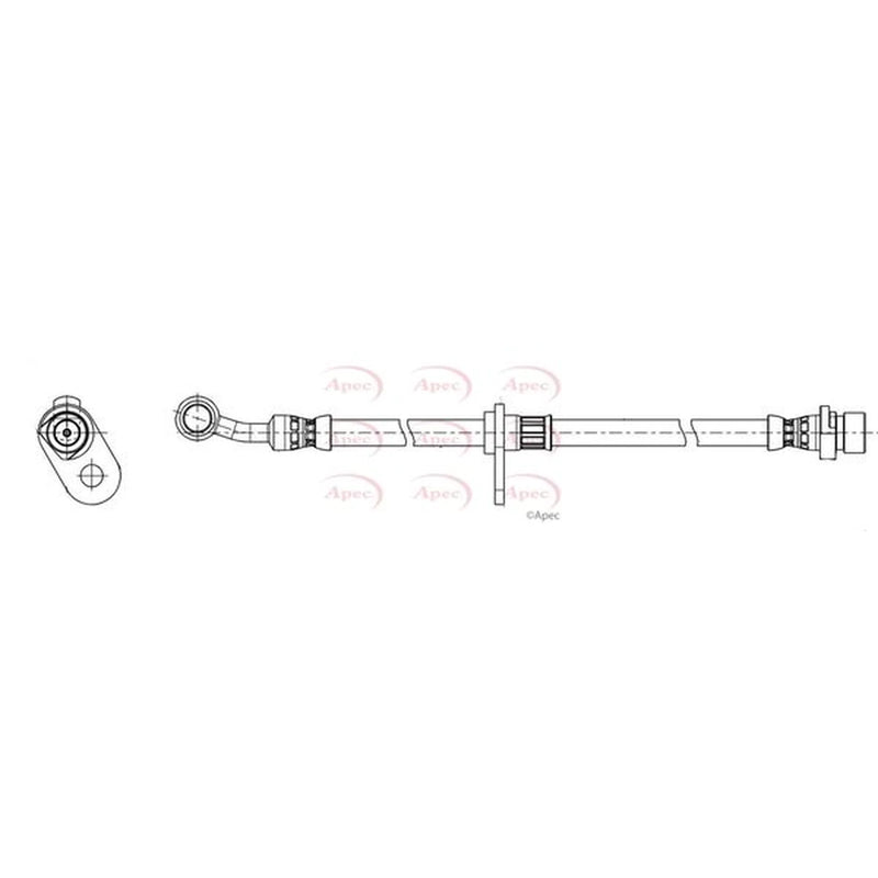 Apec Brake Hydraulic Hose Line Front Left HOS4510