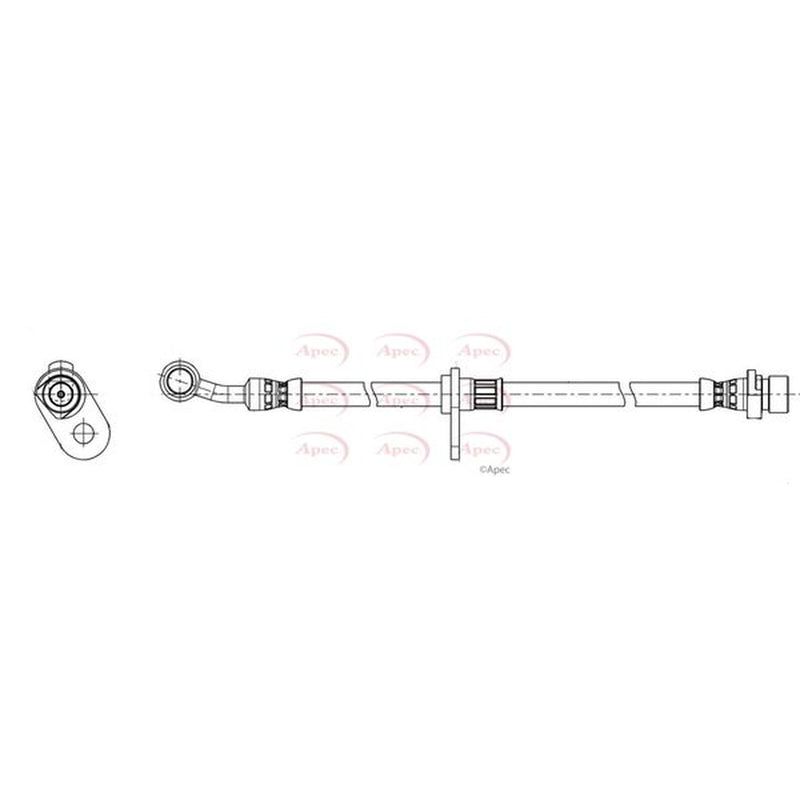 Apec Brake Hydraulic Hose Line Front Left HOS4510