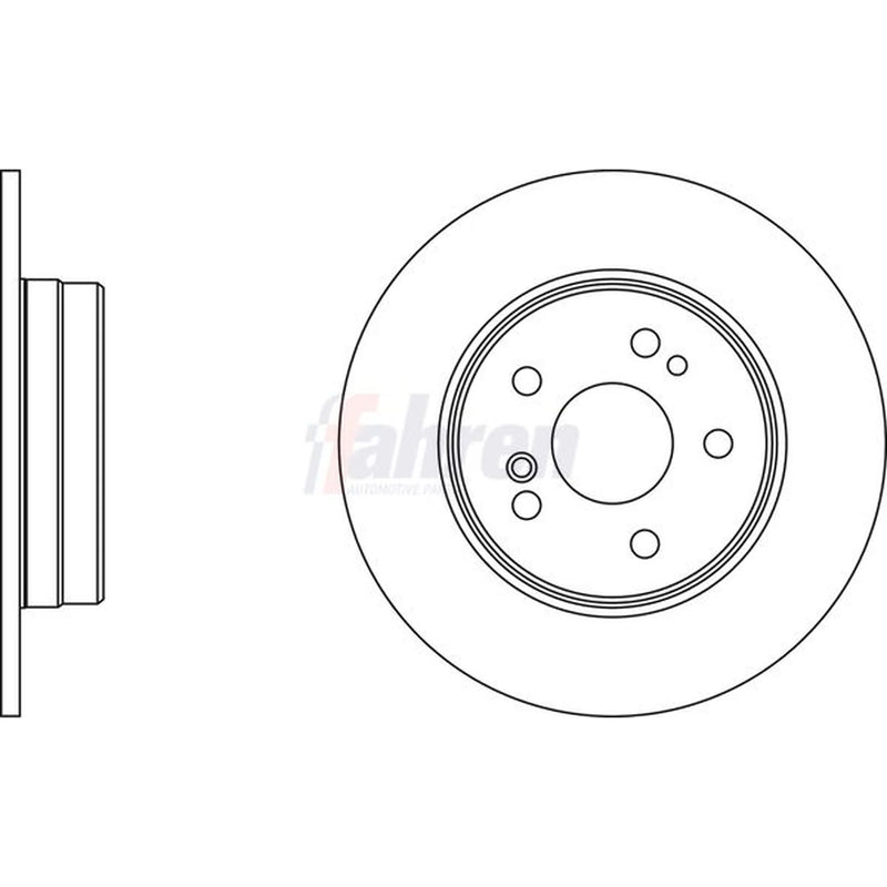 Fahren 2 x Solid Rear Brake Discs FBD6231