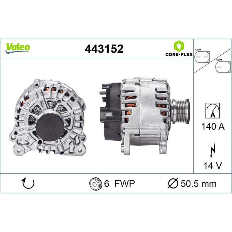Valeo Car Alternator 12V 443152