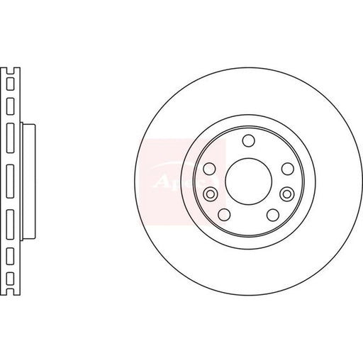 Apec 2 x Vented Front Brake Discs DSK2635