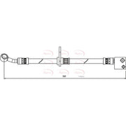 Apec Brake Hydraulic Hose Line Front Right HOS3989