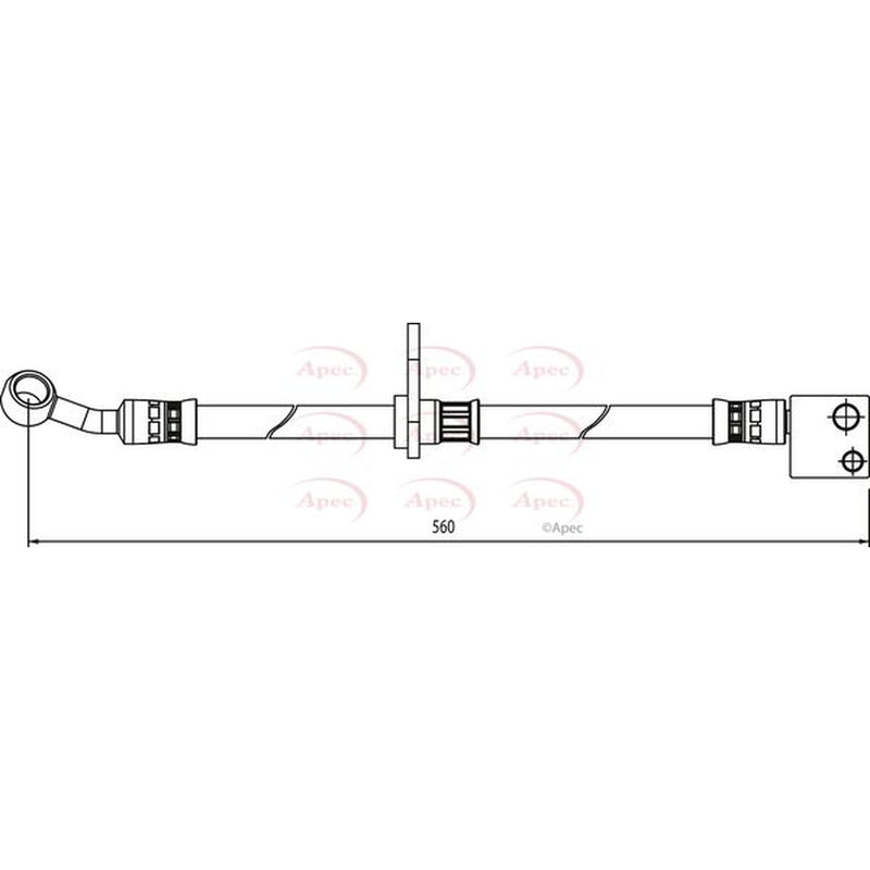 Apec Brake Hydraulic Hose Line Front Right HOS3989