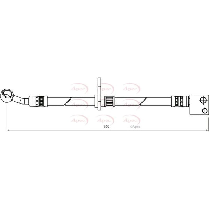 Apec Brake Hydraulic Hose Line Front Right HOS3989