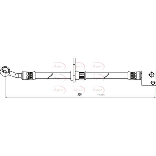 Apec Brake Hydraulic Hose Line Front Right HOS3989