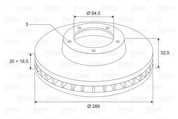 Febi 2 x Brake Disc Set Vented Rear