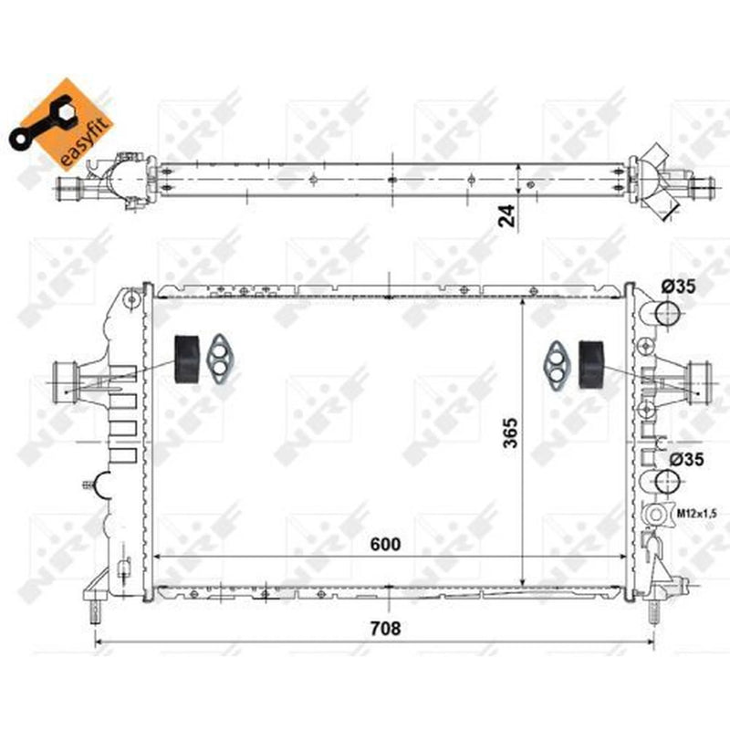 NRF Engine Radiator 58355