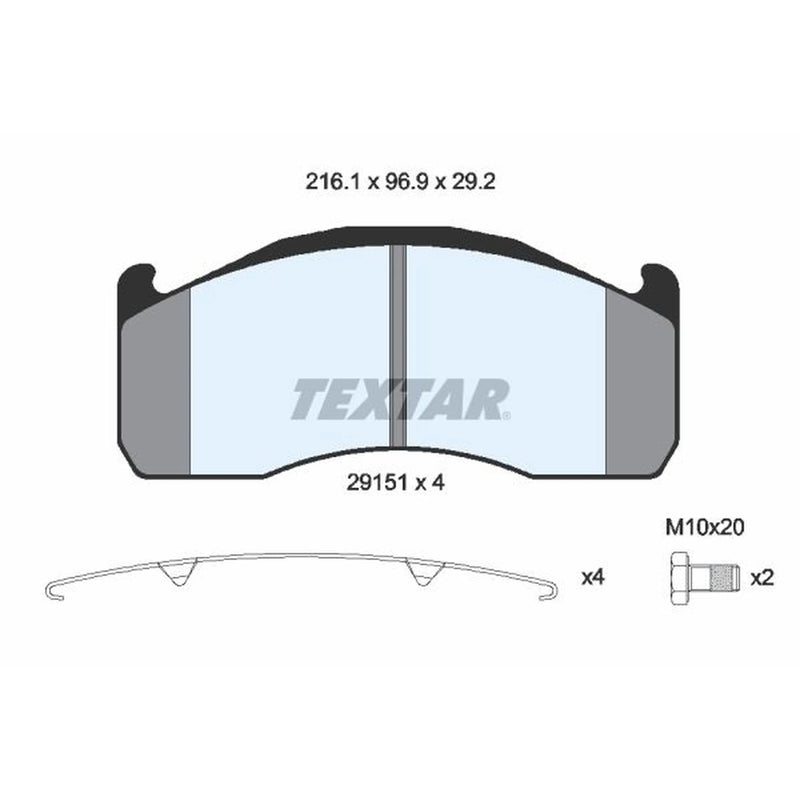 Textar Rear Brake Pad Set 2915102