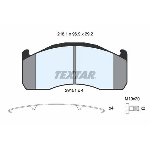 Textar Rear Brake Pad Set 2915102
