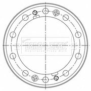 Borg & Beck Brake Drum Assembly Front BBR32582