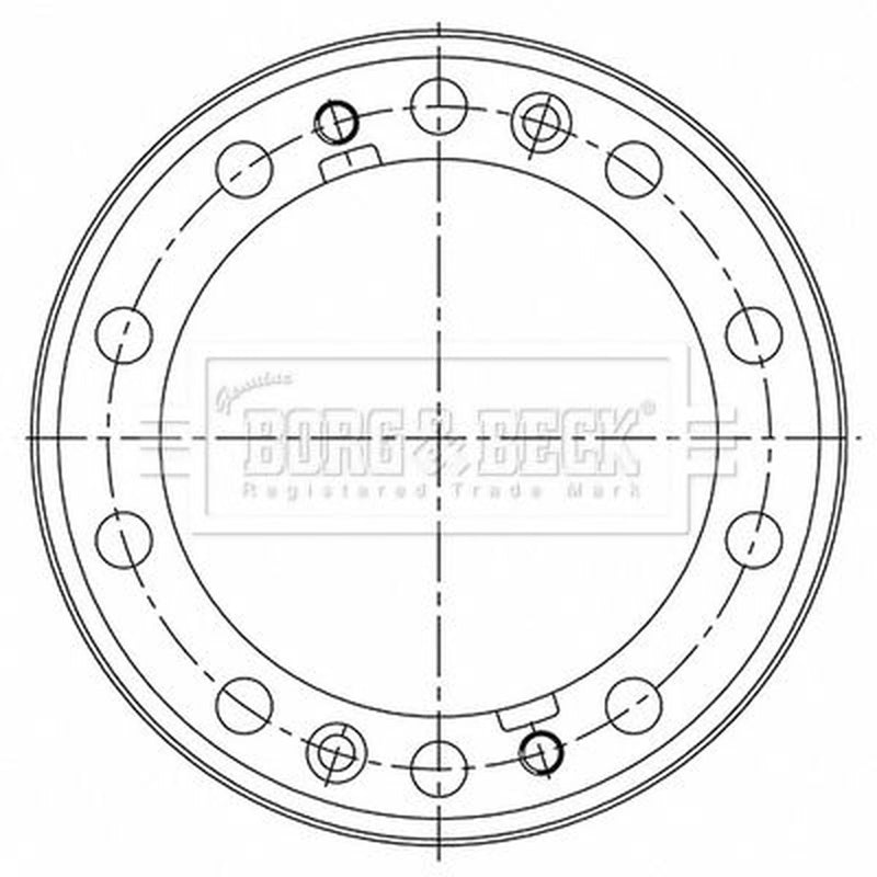 Borg & Beck Brake Drum Assembly Front BBR32582