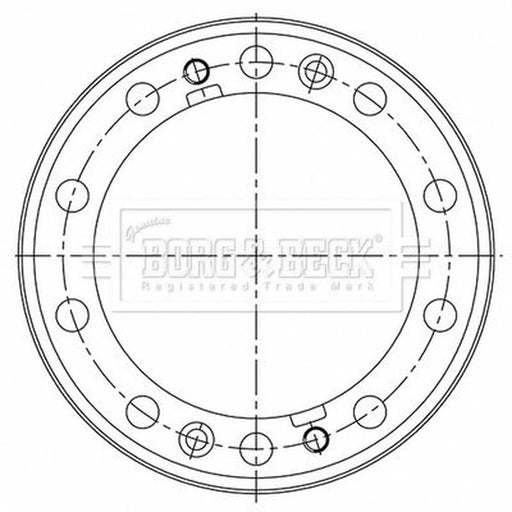 Borg & Beck Brake Drum Assembly Front BBR32582