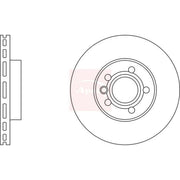 Apec 2 x Vented Front Brake Discs DSK939