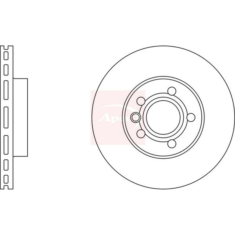 Apec 2 x Vented Front Brake Discs DSK939