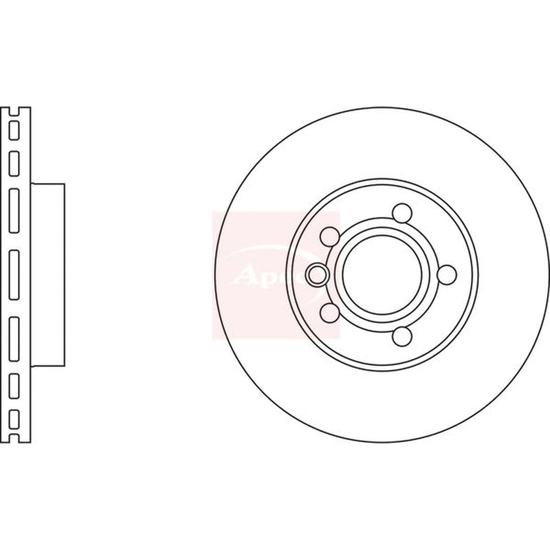Apec 2 x Vented Front Brake Discs DSK939