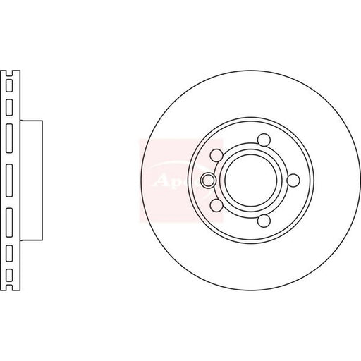 Apec 2 x Vented Front Brake Discs DSK939