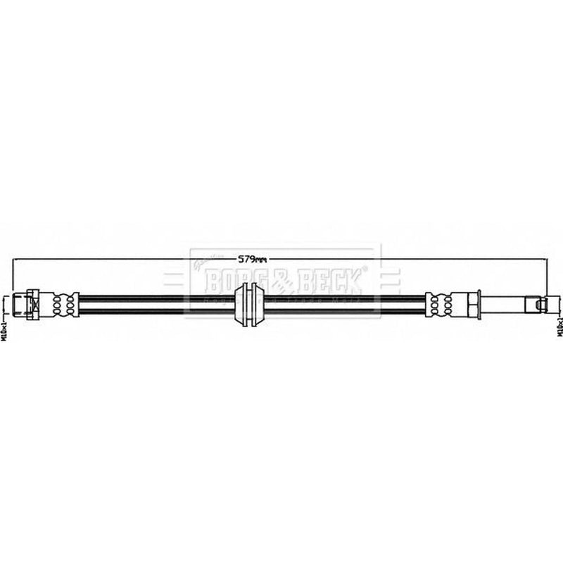 Borg & Beck Brake Hydraulic Hose Line Front BBH8469