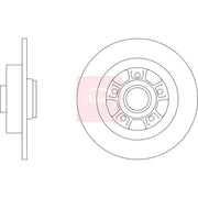 Apec 2 x Solid Rear Brake Discs DSK3397