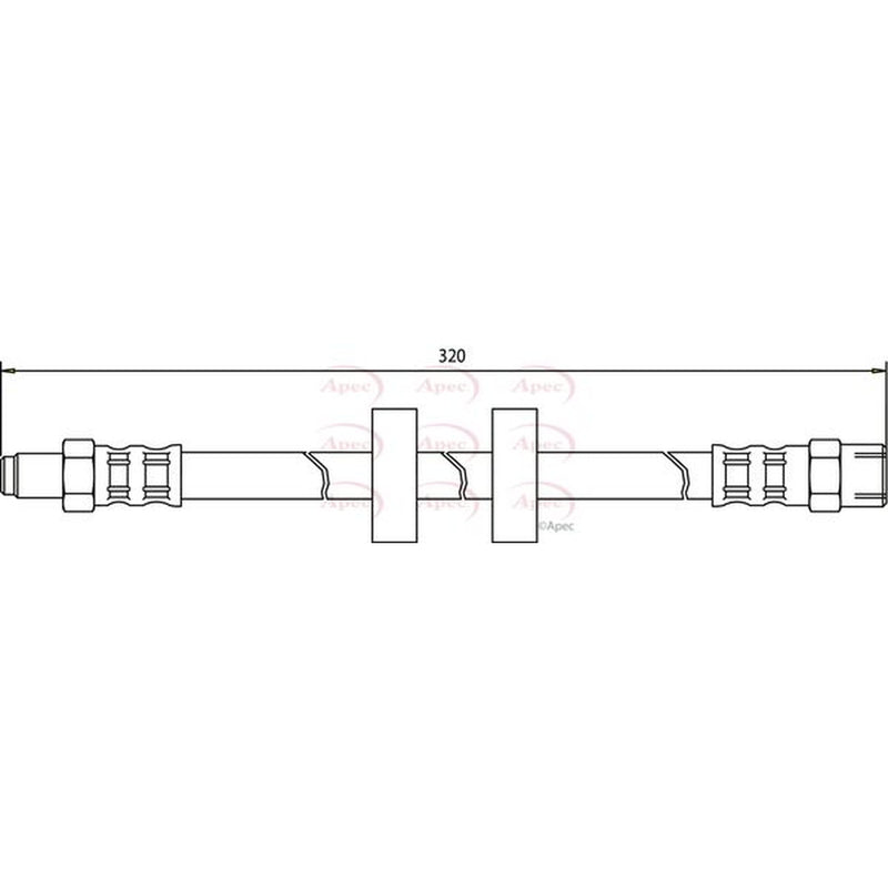 Apec Brake Hydraulic Hose Line Front HOS3050