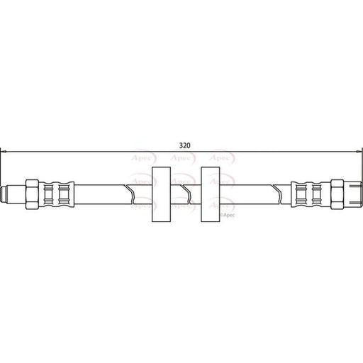 Apec Brake Hydraulic Hose Line Front HOS3050
