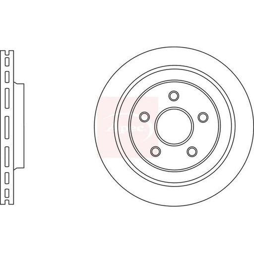 Apec 2 x Vented Front Brake Discs DSK3022
