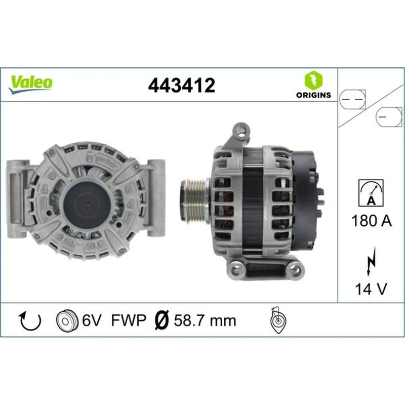 Valeo Car Alternator 12V 443412