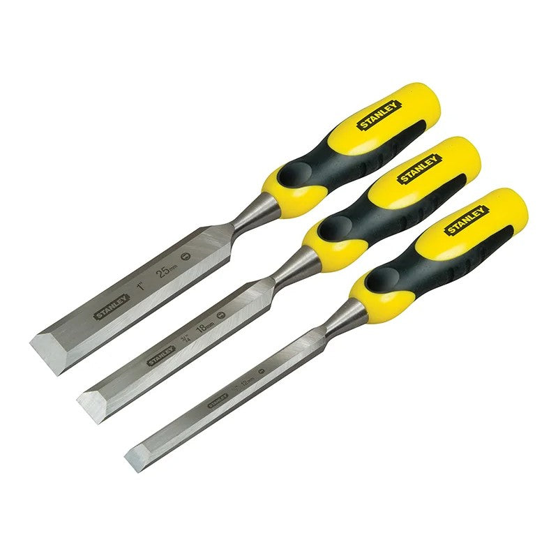 STANLEY® Hand Tools DYNAGRIP™ Bevel Edge Chisel with Strike Cap Set, 3 Piece