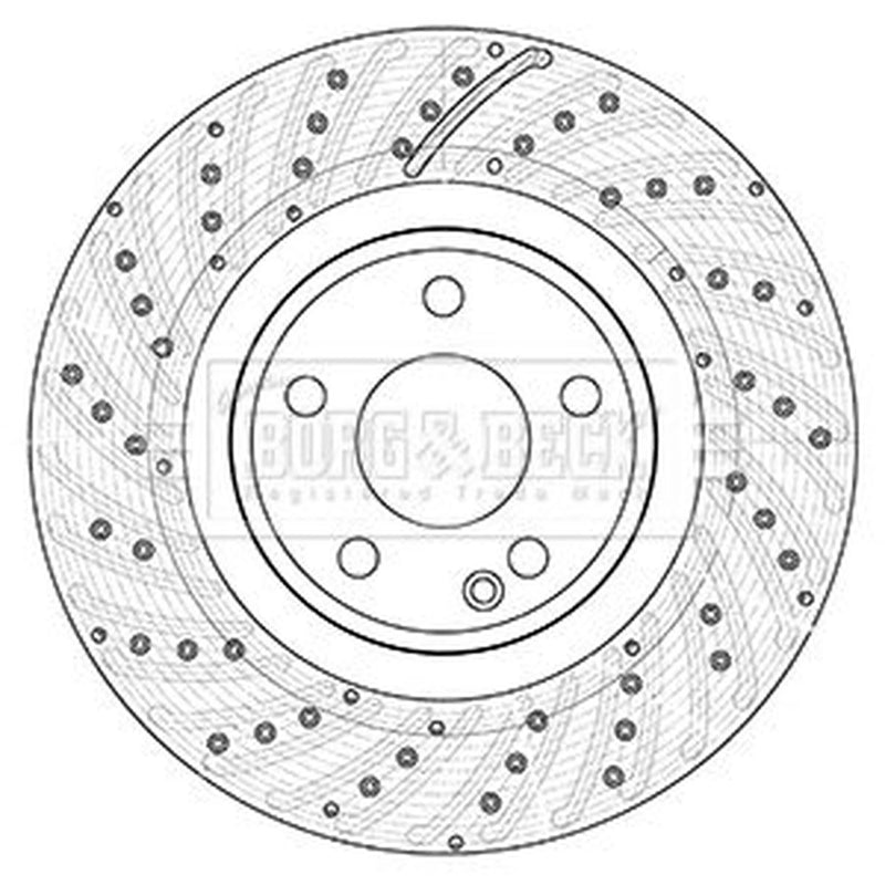 Borg & Beck 2 x / Front Brake Discs BBD5355