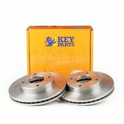Key Parts 2 x Vented Front Brake Discs KBD5214