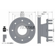 Textar 2 x Externally Vented Brake Discs 93085000 OE 1907568 7172880 7172881
