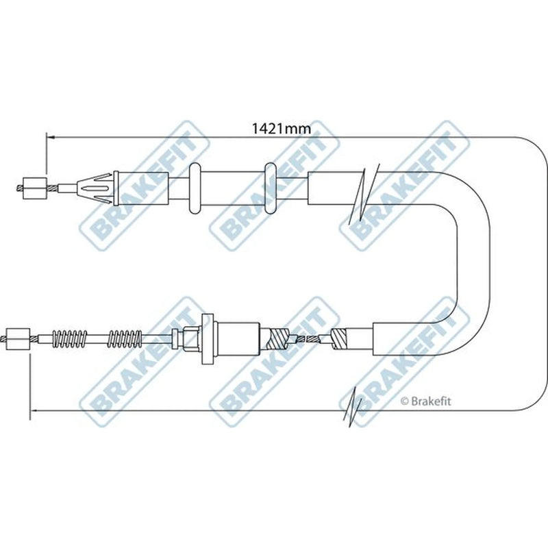 Apec Handbrake Cable Right Rear BBC3370