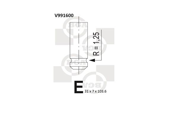 BGA Engine Exhaust Valve 31mm Head