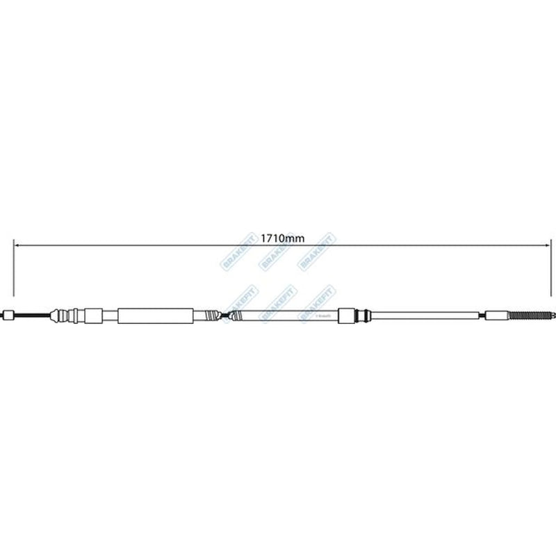 Apec Handbrake Cable Right Rear BBC3025