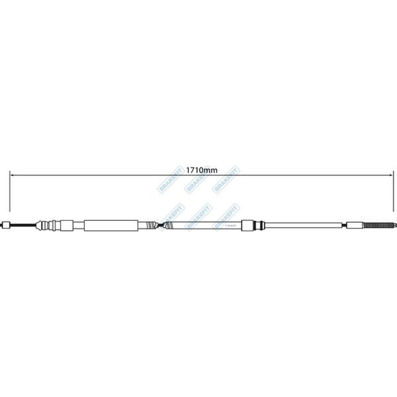 Apec Handbrake Cable Right Rear BBC3025