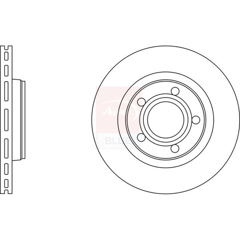 Apec 2 x Vented Front Brake Discs SDK6014