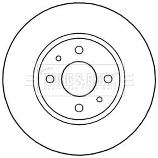 Borg & Beck 2 x Solid Front Brake Discs BBD5242