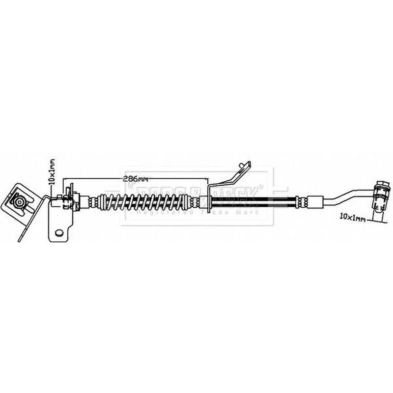 Borg & Beck Brake Hydraulic Hose Line Front Left BBH8031