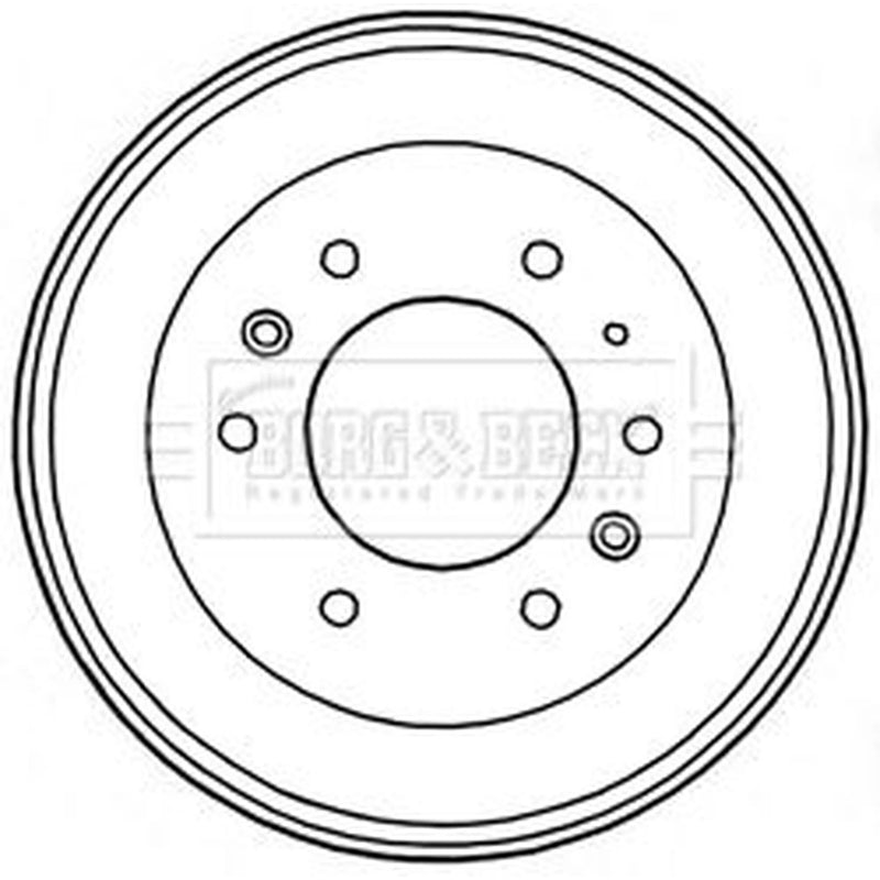 Borg & Beck Brake Drum Assembly Rear BBR7230