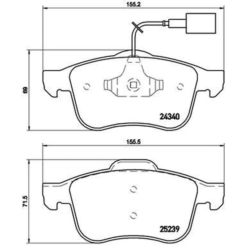 Brembo 4 x Front Brake Pad Set P23132