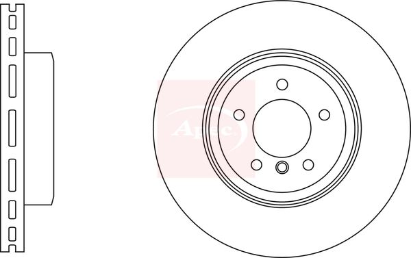 Apec 2 x Brake Disc Set Vented
