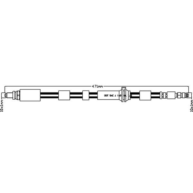 Juratek Brake Hydraulic Hose Line Front Right JBH1181R