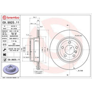 Brembo 2 x Internally Vented Rear Brake Discs 09.9925.11