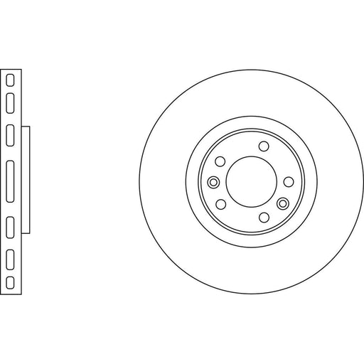 Apec Brake Disc Front Fits Peugeot 607 Apec  - Town Parts