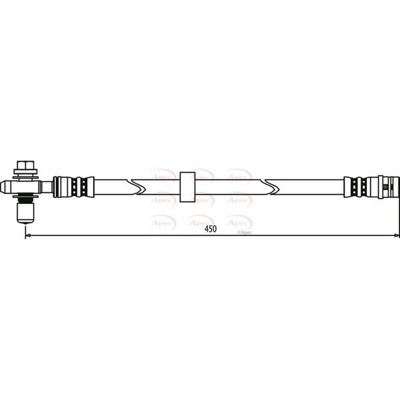 Apec Brake Hydraulic Hose Line Front HOS3152