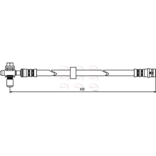 Apec Brake Hydraulic Hose Line Front HOS3152