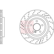 Apec 2 x Vented Rear Brake Discs DSK3278