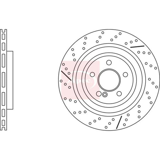 Apec 2 x Vented Rear Brake Discs DSK3278