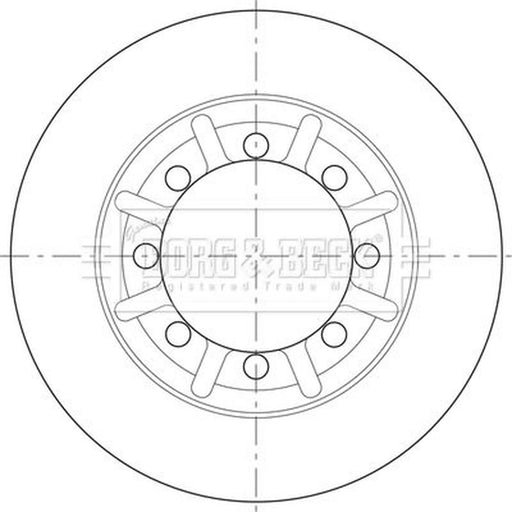 Borg & Beck 2 x Vented Rear Brake Discs BBD32626